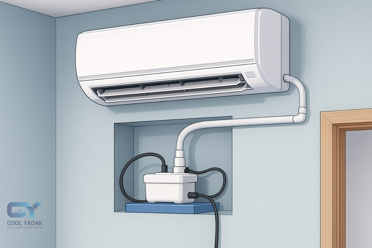 پمپ درین چیست و چه کاربردی در کولر گازی دارد؟ خرید پمپ درین انواع اسپلیت